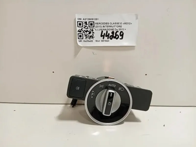 Interruttore Illuminazione A2129051251 Mercedes Classe E W212 2013