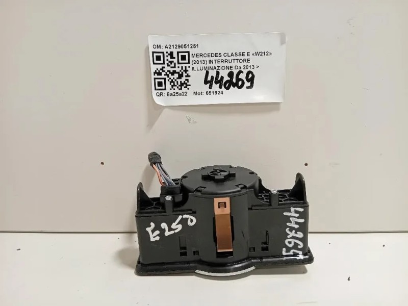 Interruttore Illuminazione A2129051251 Mercedes Classe E W212 2013