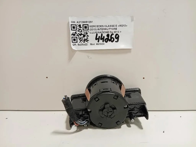 Interruttore Illuminazione A2129051251 Mercedes Classe E W212 2013