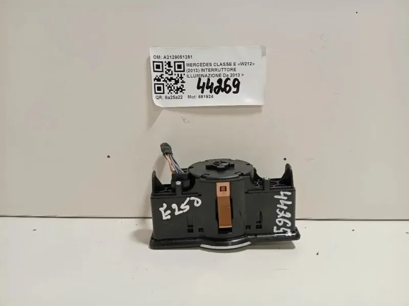 Interruttore Illuminazione A2129051251 Mercedes Classe E W212 2013