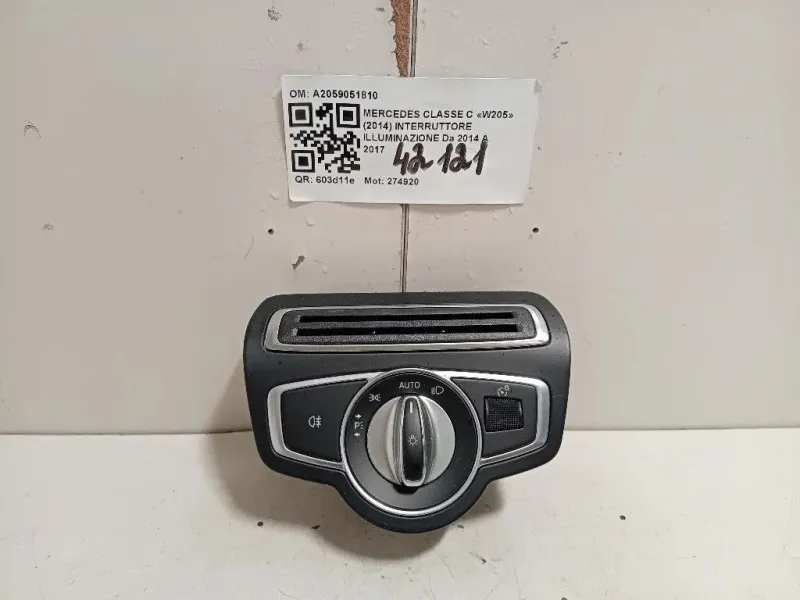 Interruttore Illuminazione A2059051810 Mercedes Classe GLC X253 2016