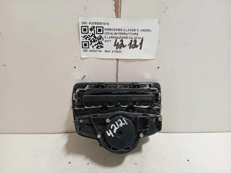 Interruttore Illuminazione A2059051810 Mercedes Classe GLC X253 2016