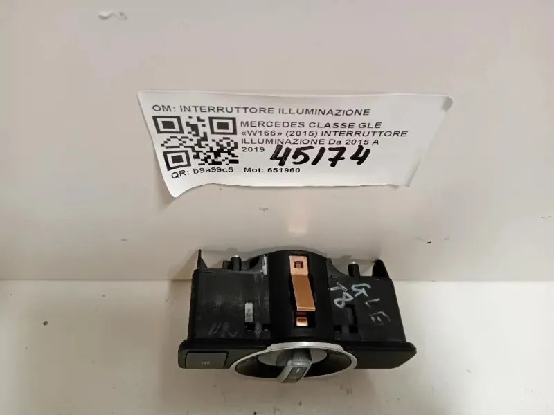 Interruttore Illuminazione INTERRUTTORE ILLUMINAZIONE Mercedes Classe GLE W166 2015