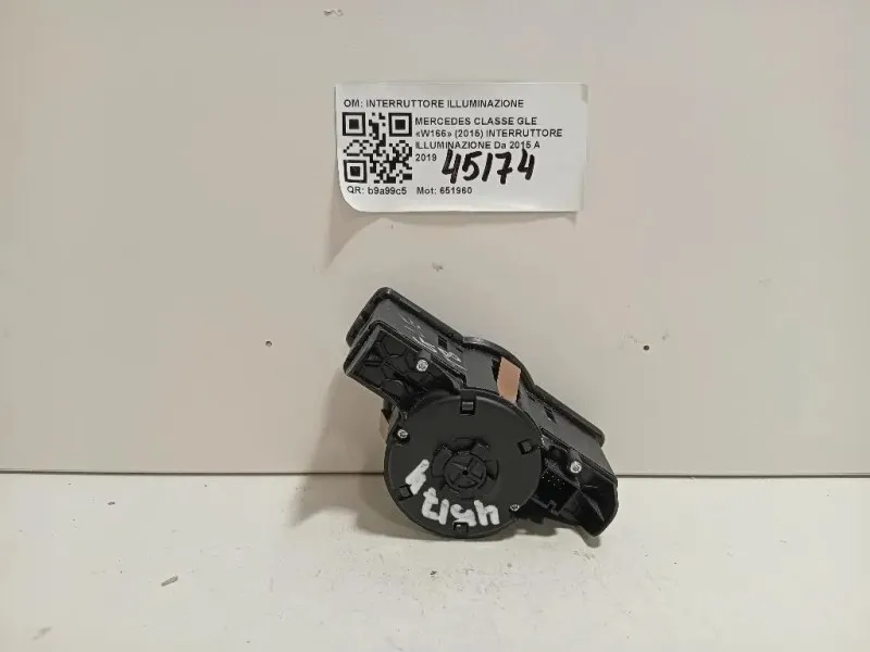 Interruttore Illuminazione INTERRUTTORE ILLUMINAZIONE Mercedes Classe GLE W166 2015