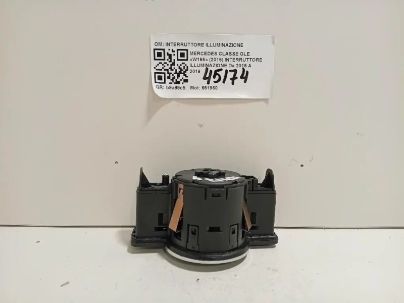 Interruttore Illuminazione INTERRUTTORE ILLUMINAZIONE Mercedes Classe GLE W166 2015
