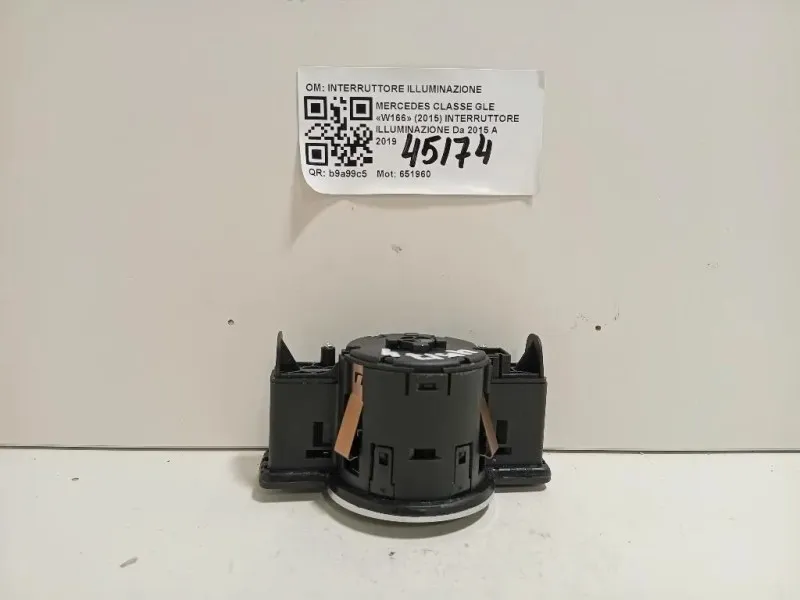 Interruttore Illuminazione INTERRUTTORE ILLUMINAZIONE Mercedes Classe GLE W166 2015