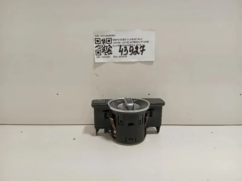 Interruttore Illuminazione A2129050551 Mercedes Classe GLE W166 2015