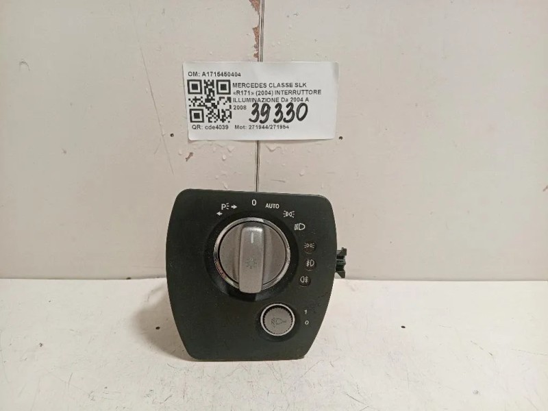 Interruttore Illuminazione A1715450404 Mercedes Classe SLK R171 2004