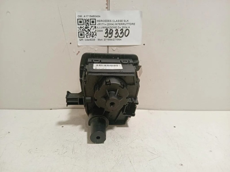 Interruttore Illuminazione A1715450404 Mercedes Classe SLK R171 2004