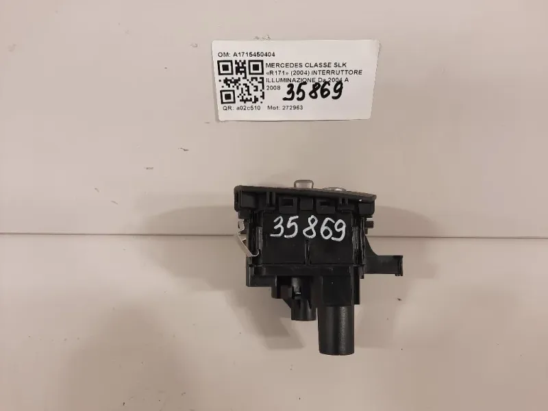Interruttore Illuminazione A1715450404 Mercedes Classe SLK R171 2004
