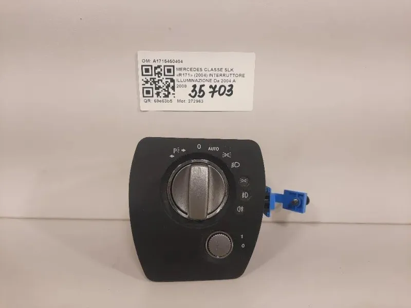 Interruttore Illuminazione A1715450404 Mercedes Classe SLK R171 2004