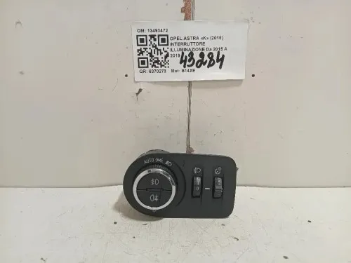 Interruttore Illuminazione 13493472 Opel Astra K 2016