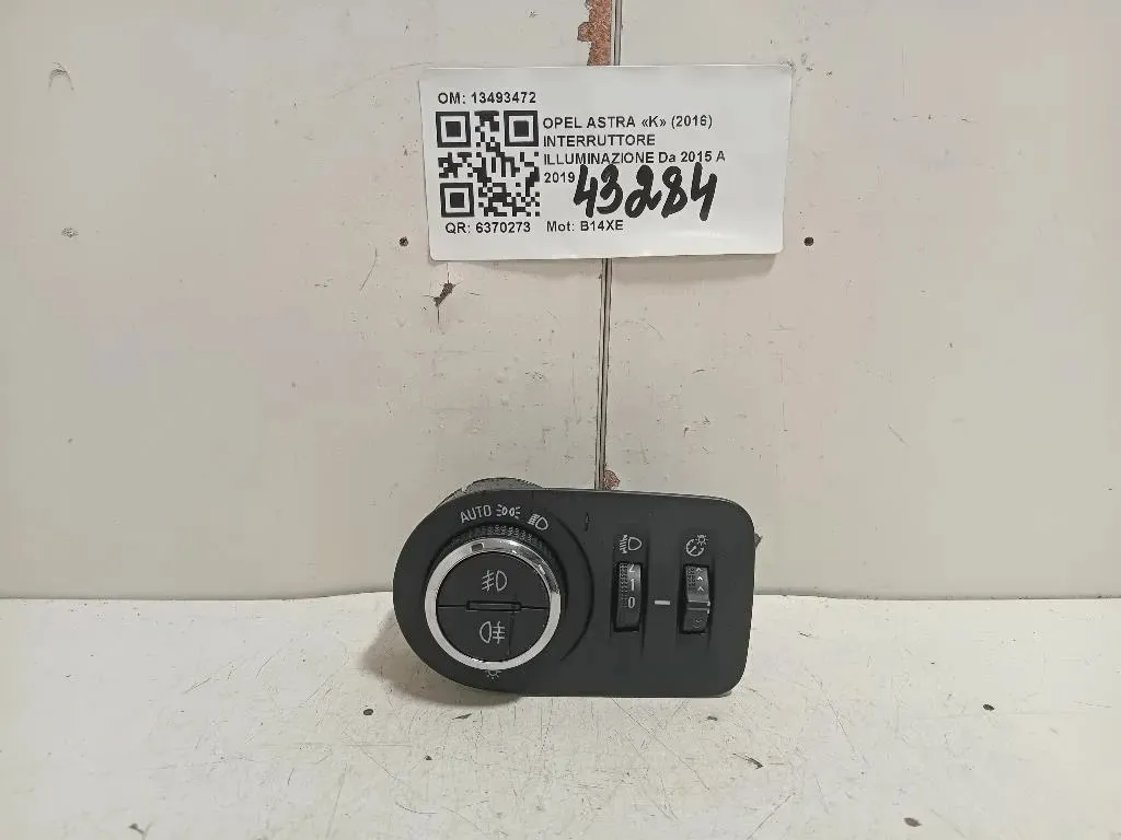 Interruttore Illuminazione 13493472 Opel Astra K 2016