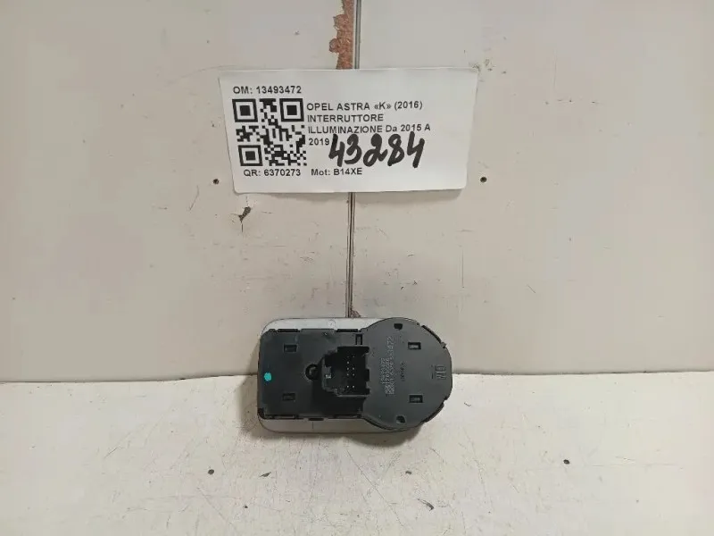 Interruttore Illuminazione 13493472 Opel Astra K 2016