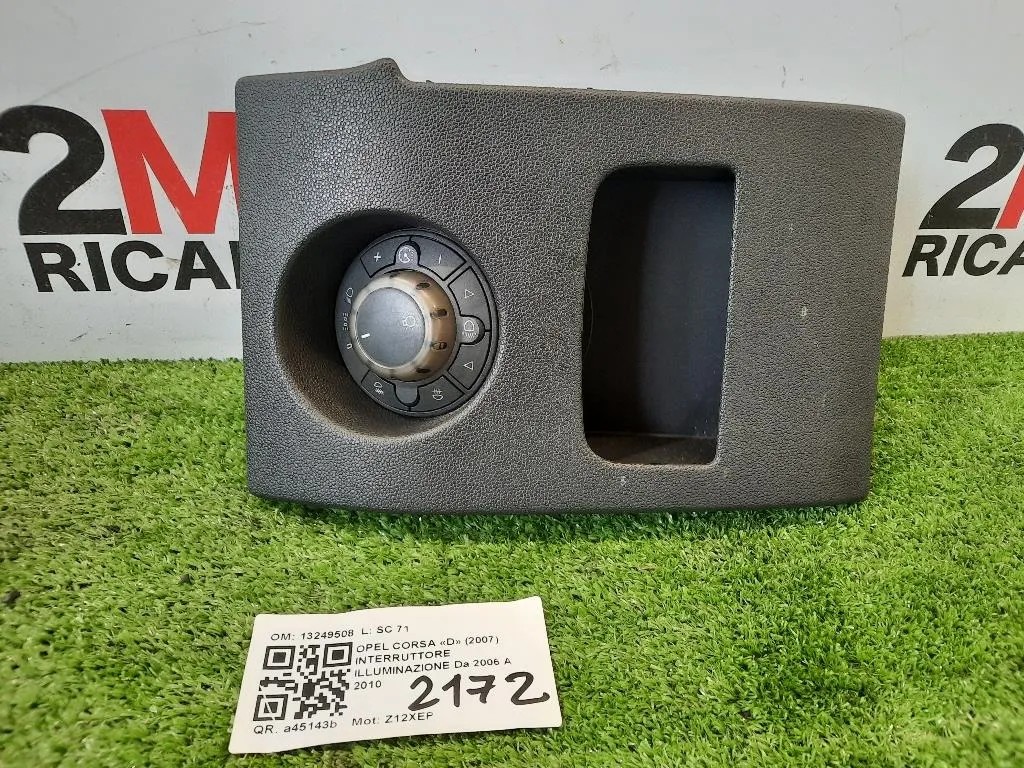 Interruttore Illuminazione 13249508 Opel Corsa D 2007