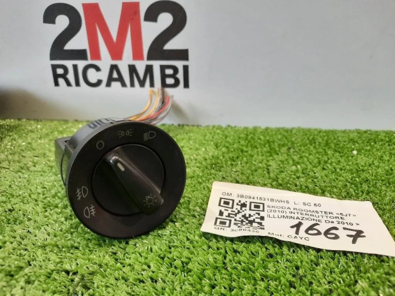 Interruttore Illuminazione 3B0941531B Skoda Roomster 5J7 2010