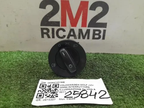 Interruttore Illuminazione 1K0941431BB Volkswagen GOLF VI 2009