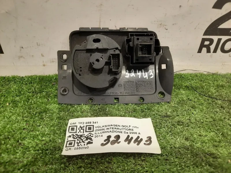 Interruttore Illuminazione 1K2 858 341 Volkswagen GOLF VI 2009