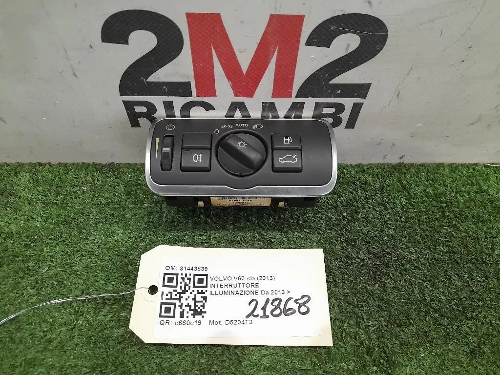 Interruttore Illuminazione 31443839 Volvo V60 I 2013