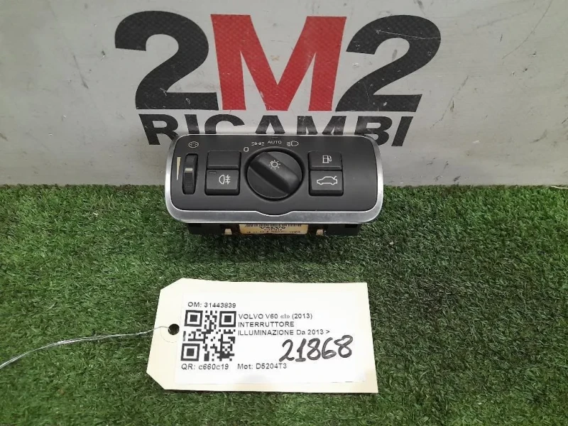 Interruttore Illuminazione 31443839 Volvo V60 I 2013