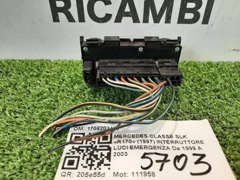 Interruttore LUCI Emergenza 1708202410 Mercedes Classe SLK R170 1997