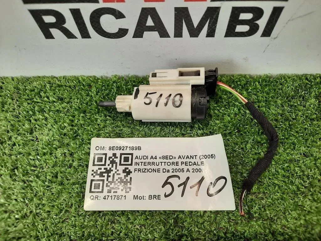 Interruttore Pedale Frizione 8E0927189B INTERRUTTORE Audi A4 8ED Avant 2005