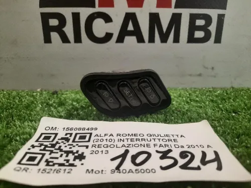 Interruttore Regolazione FARI 156088499 Alfa Romeo Giulietta 2010