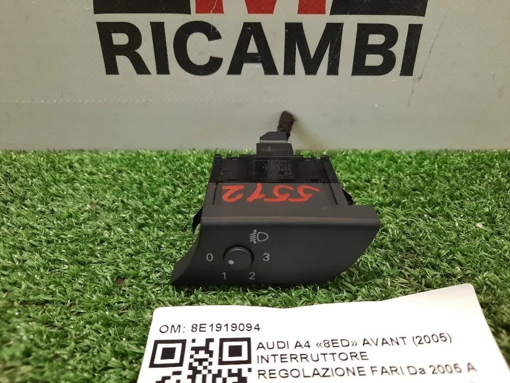 Interruttore Regolazione FARI 8E1919094 Audi A4 8ED Avant 2005