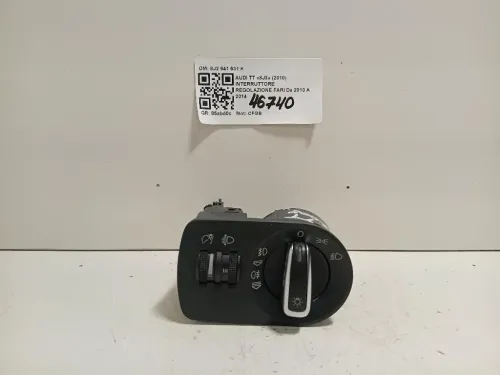 Interruttore Regolazione FARI 8J2 941 531 K Audi TT 8J3 2010
