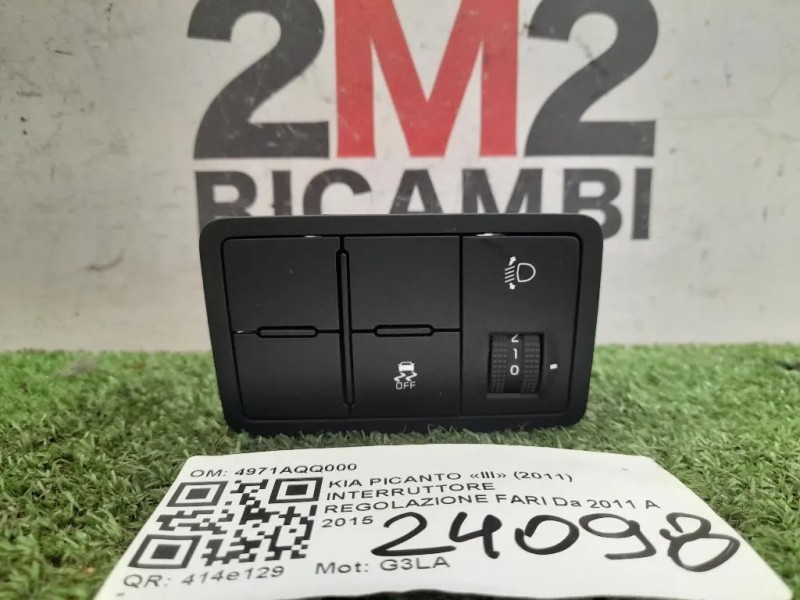 Interruttore Regolazione FARI 4971AQQ000 Kia Picanto III 2011
