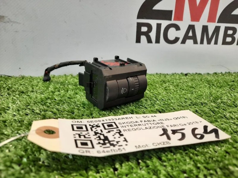 Interruttore Regolazione FARI 5E0941333AREH Skoda Fabia NJ3 2018