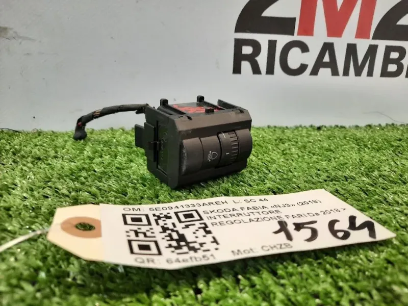 Interruttore Regolazione FARI 5E0941333AREH Skoda Fabia NJ3 2018