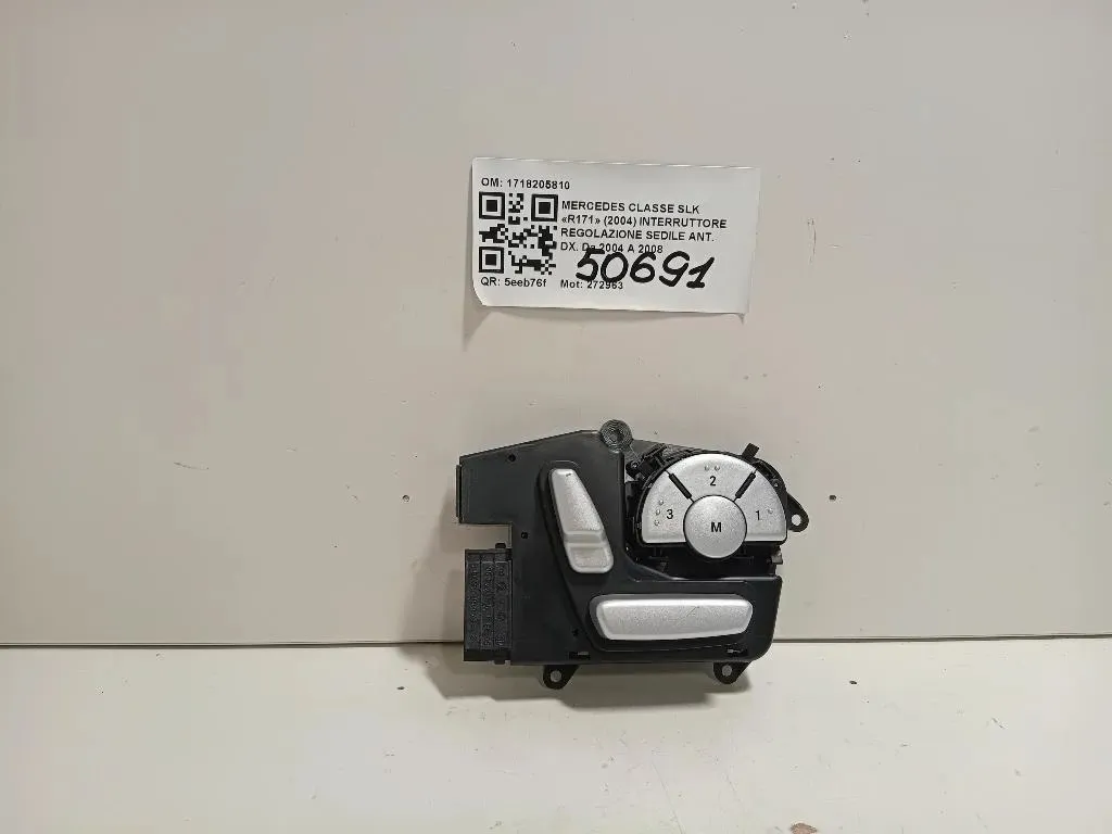 Interruttore Regolazione Sedile ANT DX 1718205810 Mercedes Classe SLK R171 2004