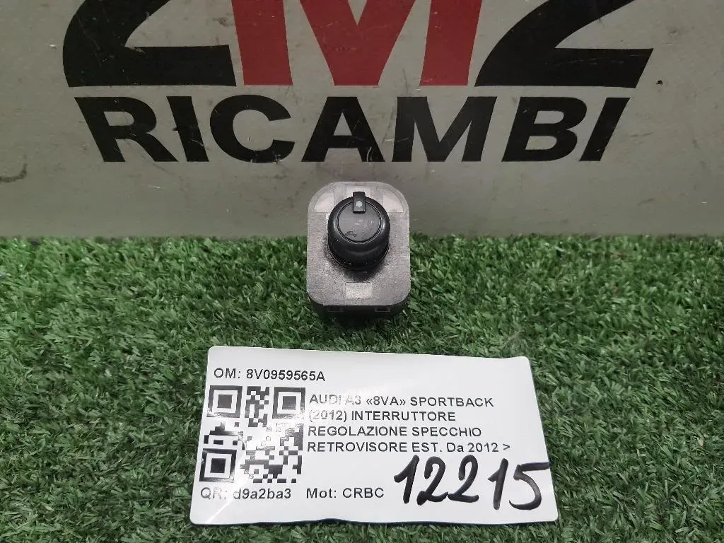 Interruttore Regolazione Specchio Retrovisore EST 8V0959565A Audi A3 8VA Sportback 2012