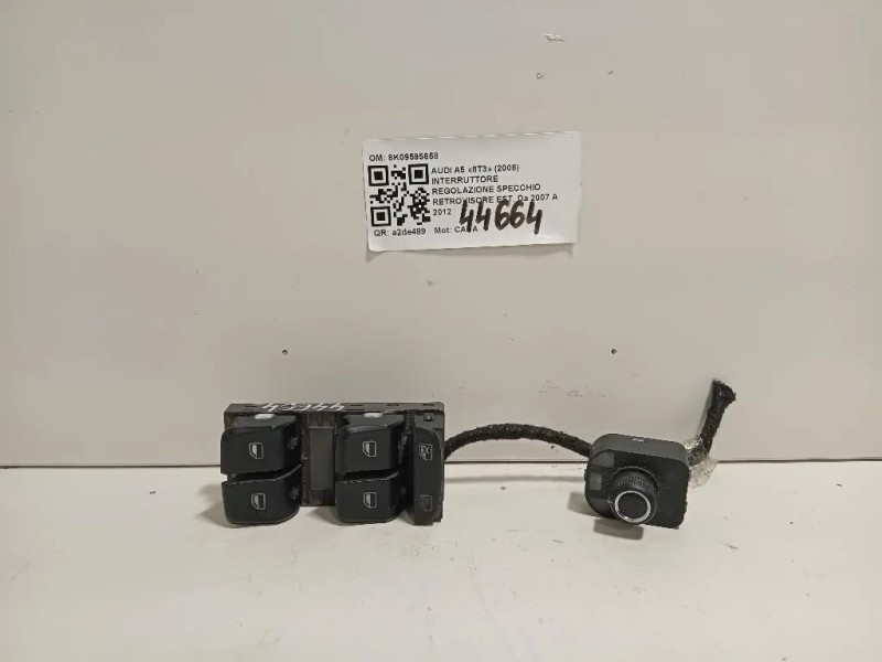 Interruttore Regolazione Specchio Retrovisore EST 8K09595658 Audi A5 8T3 2008