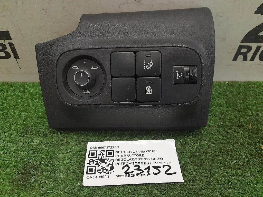Interruttore Regolazione Specchio Retrovisore EST 96673722ZD Citroen C3 III 2016