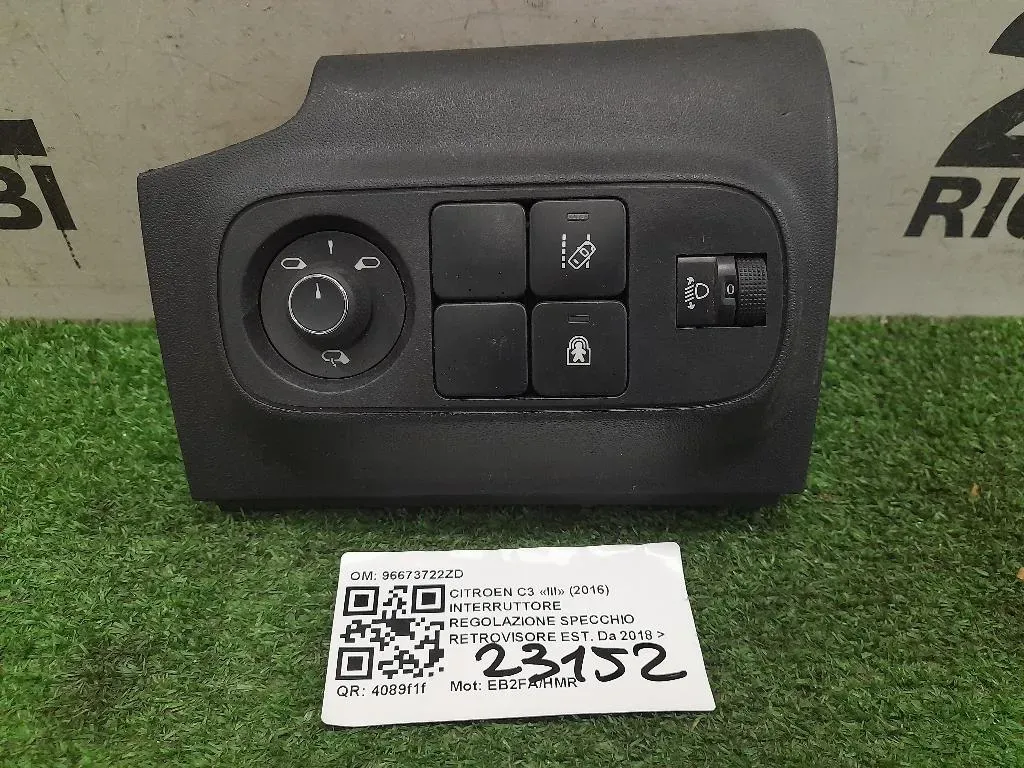 Interruttore Regolazione Specchio Retrovisore EST 96673722ZD Citroen C3 III 2016