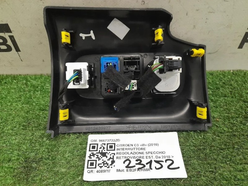 Interruttore Regolazione Specchio Retrovisore EST 96673722ZD Citroen C3 III 2016