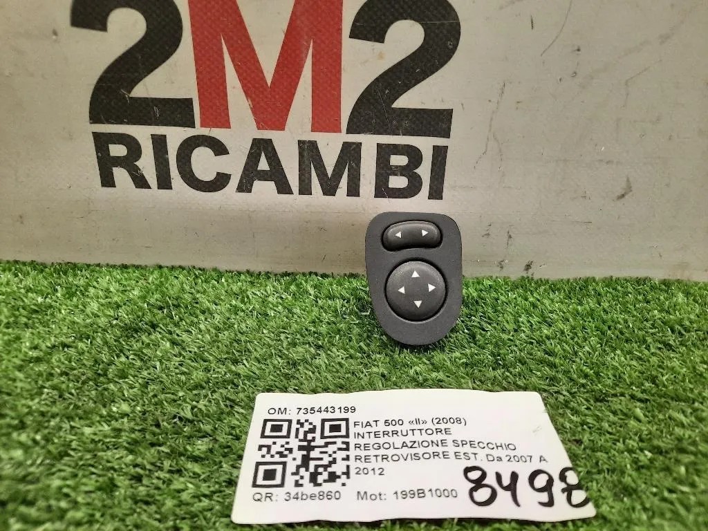 Interruttore Regolazione Specchio Retrovisore EST 735443199 Fiat 500 II 2008