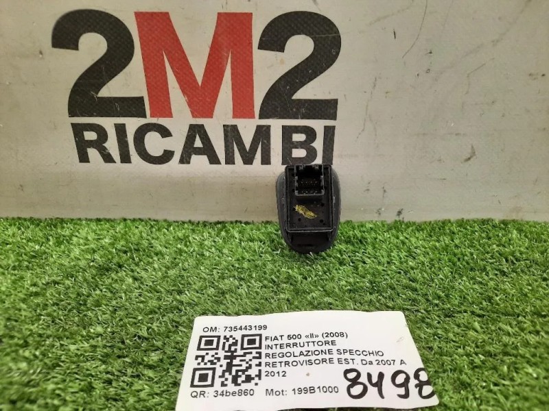 Interruttore Regolazione Specchio Retrovisore EST 735443199 Fiat 500 II 2008