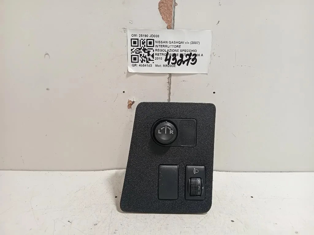 Interruttore Regolazione Specchio Retrovisore EST 25190 JD008 Nissan Qashqai I 2007