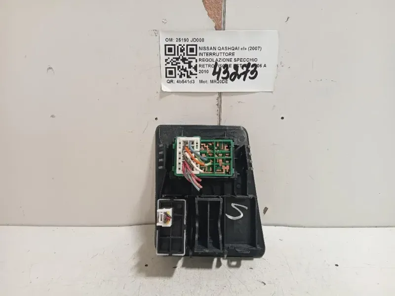 Interruttore Regolazione Specchio Retrovisore EST 25190 JD008 Nissan Qashqai I 2007