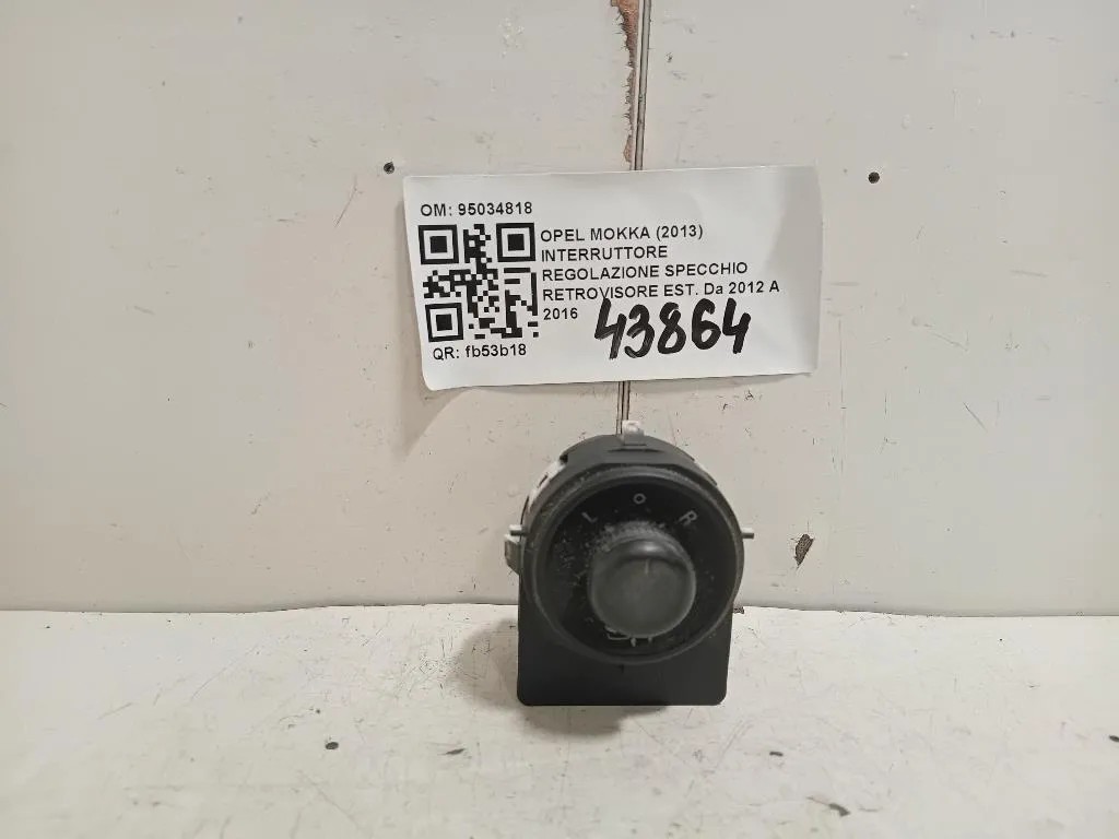 Interruttore Regolazione Specchio Retrovisore EST 95034818 Opel Mokka 2013