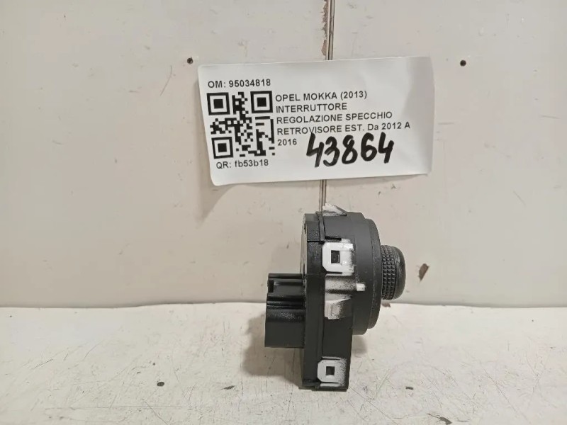 Interruttore Regolazione Specchio Retrovisore EST 95034818 Opel Mokka 2013