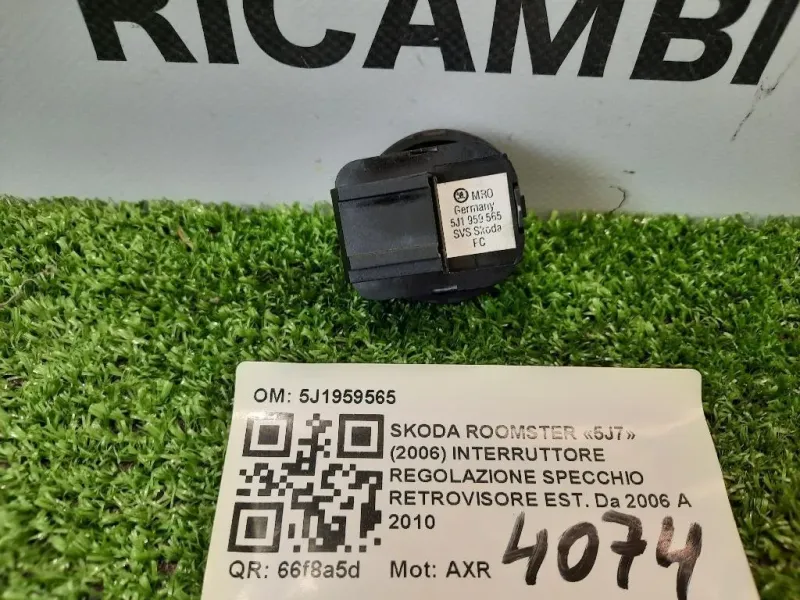Interruttore Regolazione Specchio Retrovisore EST 5J1959565 Skoda Roomster 5J7 2006