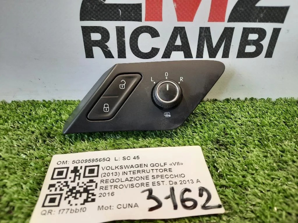 Interruttore Regolazione Specchio Retrovisore EST 5G0959565Q Volkswagen GOLF VII 2013