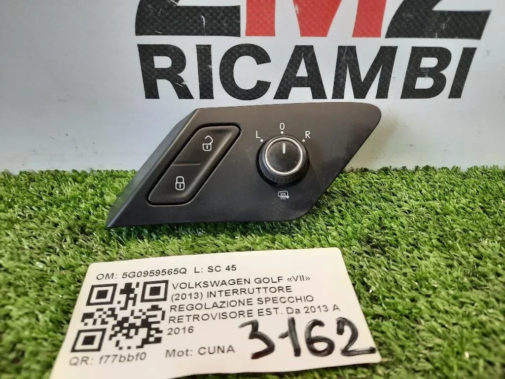 Interruttore Regolazione Specchio Retrovisore EST 5G0959565Q Volkswagen GOLF VII 2013