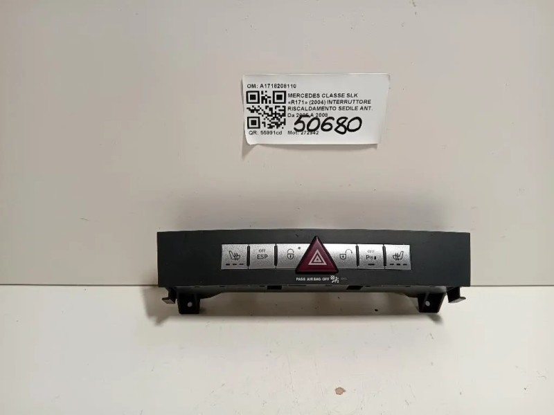 Interruttore Riscaldamento Sedile ANT A1718208110 Mercedes Classe SLK R171 2004