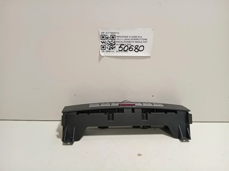 Interruttore Riscaldamento Sedile ANT A1718208110 Mercedes Classe SLK R171 2004