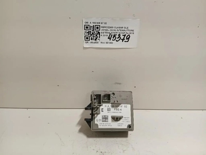 Interruttore Sistema Start-stop A 166 905 97 02 Mercedes Classe GLE W166 2015